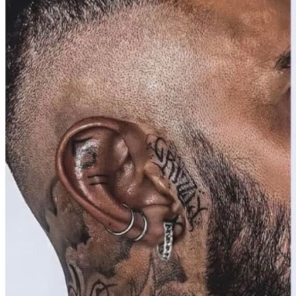 Mens Single Accent Earring Huggie Hoop Earring